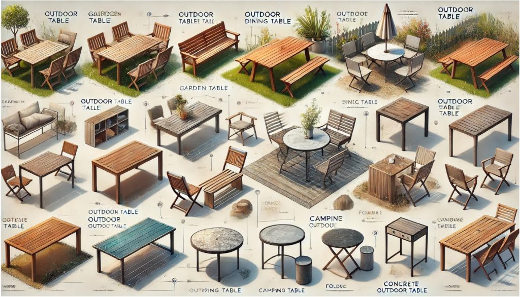 Types of Outdoor Tables