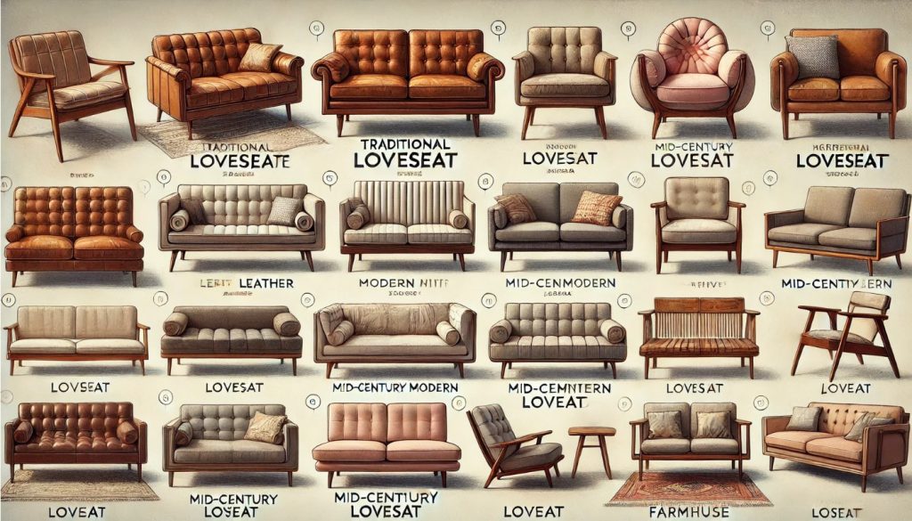 Types of Loveseats