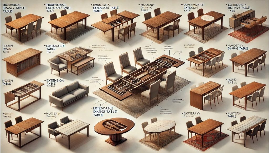 Types of Extendable Dining Tables