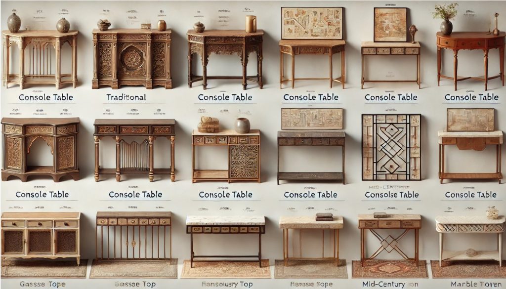 Types of Console Tables